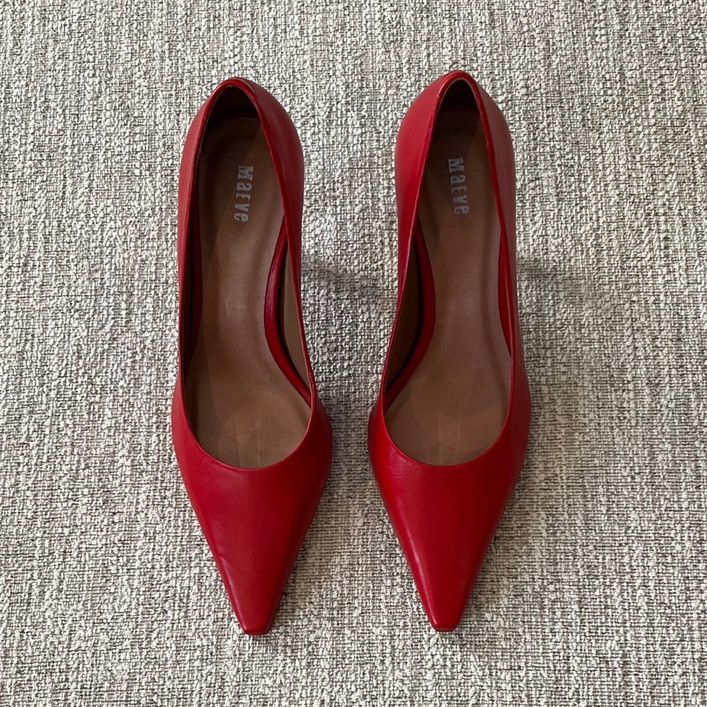 New Anthropologie Maeve Pointed-Toe Pump Heels Red-Size 40(9-9.5)